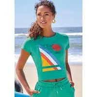Bench. Loungewear T-Shirt aus weicher Baumwoll-Qualität, Loungewear