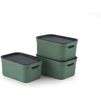 ROTHO Aufbewahrungsbox Jive Dekobox 3er-Set Aufbewahrungskorb 5l (Aufbewahrungsset, 3er-Set)