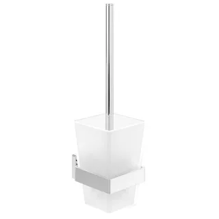 Villeroy und Boch Elements Striking Toilettenbürstengarnitur TVA15201700061 94x340x118mm, Glas satiniert, mit WC-Bürste, chrom