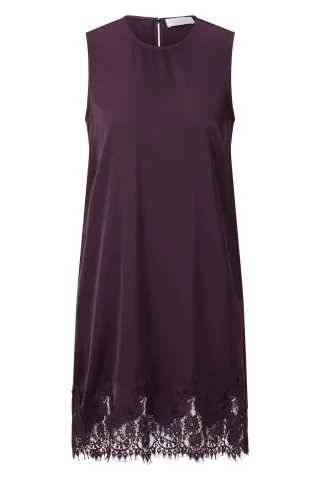 Rich & Royal - Dress Satin Lace mulberry - Gr. - 40
