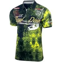 Baxboy T-Shirt Baxboy Herren Poloshirt Verwaschen Kurzarm Polo T-Shirt B-151