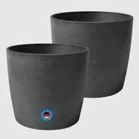 Zedelmaier Blumentopf 2er-Set Blumentopf mit extra Dicker Wand, mattierte Oberfläche