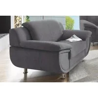 TRENDMANUFAKTUR Sessel Rondo, Breite 121 cm, breite Armlehnen, Füße chromfarben, Big-Sessel wahlweise mit Federkern, bequem