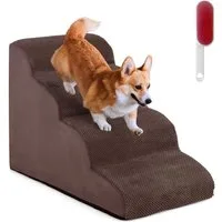 KOMFOTTEU Haustiertreppe Hundestufen, 4 Stufen, bis zu 30 kg