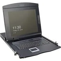 17" Modulare Konsole, KVM-Switch schwarz, 17" TFT (43,2cm) & Touchpad