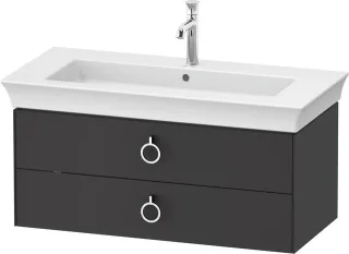 Duravit White Tulip Waschtischunterbau wandhängend Graphit Seidenmatt 984x458x410 mm - WT43520585800 WT4352058580010
