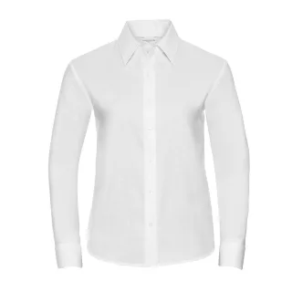 Russell Collection - Hemd Pflegeleicht für Damen Langärmlig (Weiß)