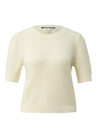 Q/S designed by - Strickpullover weiß - Gr. - L