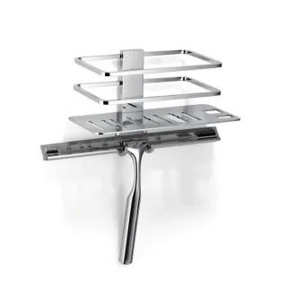 Giese Piano Duschkorb 30766-02 für Rasierer,Haken und Wischer