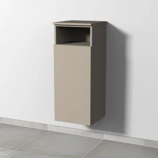 Sanipa 3way Mittelschrank mit 1 Tür und 1 offenem Fach, Sandgrau-Matt, SF13267 SF13267