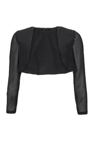 SWING - Bolero aus Chiffon black - Gr. - 42