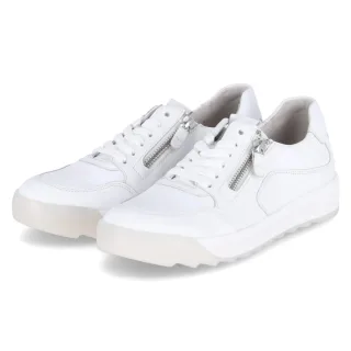 Gabor Low Sneaker - Gr. 44 - Weiß - Glattleder