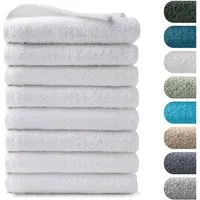BARBONS Handtücher Set – 8-tlg Handtuch Set 50 x 100 cm für Badezimmer, Gäste & Alltag, (8-St), Walkfrottee, 100% Baumwolle, saugstark, weich