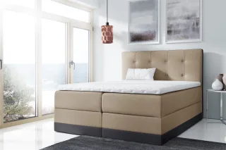 Boxspringbett Schlafzimmerbett BALEA 120x200cm Cappuccino-Grau
