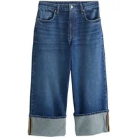 Next Caprijeans Kurze Jeans mit weitem Bein und hohem Umschlag (1-tlg)