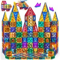 TEMI agnetspielzeug Magneten Kinder Magnetbausteine Magnet Magnetspielbausteine, (Set, 180 St., 80/102/150/180 Teile), Geschenk für 3, 4, 5, 6, 7, 8, 9 Jahre Kinder