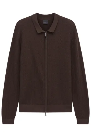 bugatti - Herren Strickjacke braun - Gr. - M