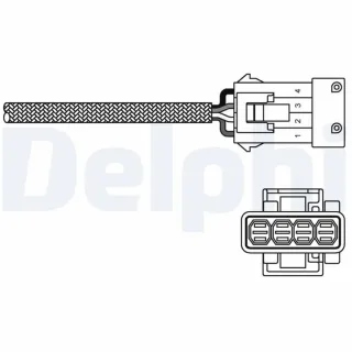 Delphi Lambdasonde Citroen Peugeot ES20230-12B1