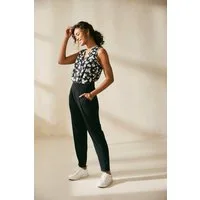 LASCANA Overall mit bedrucktem Oberteil, eleganter Jumpsuit, Business-Look, festlich