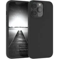 EAZY CASE Handyhülle Premium Silikon Case für Apple iPhone 13 Pro 6,1 Zoll, Hülle mit Kameraschutz Bumper Silikonhülle stoßfest Slimcover Schwarz