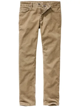 Mey & Edlich Herren Gewaschene Cordhose Beige 98 % Baumwolle, 2 % Elasthan