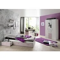 Storado Jugendzimmer-Set Berlin weiß / flieder Colli 1 bis 4 (EAN 4260498522767), (siehe Artikelbeschreibung)