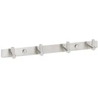 SO-TECH® Garderobenhaken CORA, echt Edelstahl, Hakenleiste für Wandmontage, 4 Haken, Länge 307 mm