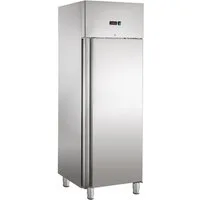 GastroHero Kühlschrank Kühlschrank 429 Liter - Edelstahl, 3x GN1/1, Gastronomie, Imbiss SNACKH400TN, 201 cm hoch, 68 cm breit, LED-Beleuchtung, digitales Thermostat, wechselbarer Türanschlag