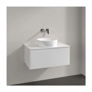 Villeroy und Boch Antao Waschtisch-Unterschrank L30050GF mit Beleuchtung, 1 Auszug, 800 x 360 x 500 mm, Front ohne Struktur, Glossy White Lacquer / Glossy White Lacquer