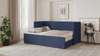 BRUNO Flexibett 160x200 in Blau | Tagesbett inkl. Matratze & Lattenrost