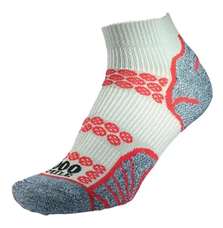 1000 Mile - Herren Lite Knöchelsocken mit doppelter Schicht für das Laufen - Silber / Rot
