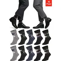 Chili Lifestyle Basicsocken 10 Paar PREMIUM Unisex KARO Socken mit Rautenmuster (Multipack, 10-Paar, 5 Farbdesigns I Business Socken Herren & Damen Baumwolle) Klassische Argyle Anzugsocken handgekettelt ohne Naht mit Komfortbund