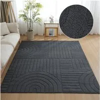 OTTO home Teppich Neele, Boho-Design, Hoch-Tief, waschbar, rechteckig, Höhe: 12 mm, 3D Optik, Skandinavisch, Designteppich, Wohnzimmer, Schlafzimmer