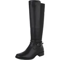 Ital-Design Elegante Stiefel für Damen mit hoher Passform und Schnalle Stiefel (90169486) Blockabsatz Flache Stiefel in Schwarz