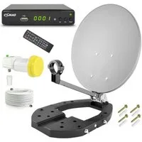 Comag COMAG SAT Camping-Set Easyfind CD08, Komplett-Set inkl. Sat Receiver Camping Sat-Anlage