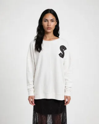 Smith&Soul - Oversize Sweatshirt Lace Wording sand - Gr. - S