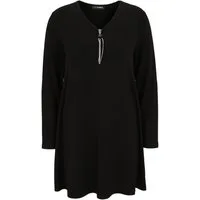 Doris Streich Longshirt (1-tlg) mit dekorativem Reissverschluss-Anhänger