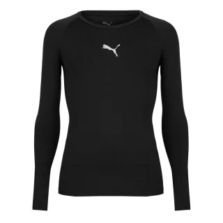 Puma - "Liga" T-Shirt für Herren, Langärmlig (Schwarz)