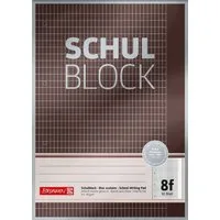 BRUNNEN Collegeblock Block Premium "Schulblock" A4 5 x 7 rautiert mit Rand, Lin. 8f
