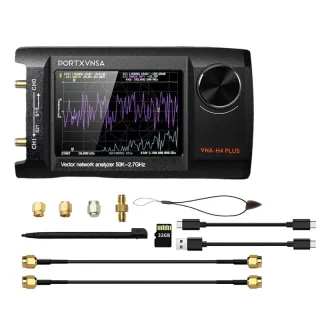 PORTXVNSA NanoVNA-H4 PLUS Vector Network Analyzer Upgrade 2.7GHz 4 Inch IPS LCD Touch Screen Portable Handheld Professio