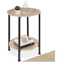 tectake Beistelltisch Ballina (1-St., 1 tlg), Runder Beistelltisch im rustikalen Industrial Look