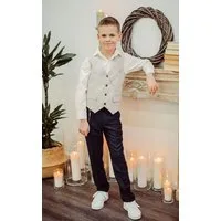 Pure White Anzugweste Weste Light Grey 25082 (1-tlg)