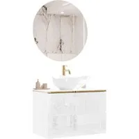 Lookway Badmöbel-Set AURORA GOLD Badezimmerschrank mit praktische Schubladen