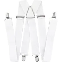 axy Hosenträger Herren Hosenträger 4 Stabile Clips X-Form 3,5cm Breit verstellbar und elastisch 120cm Lang