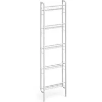 Vicco Bücherregal Klivo, Weiß, 44.5 x 160 cm mit 5 Regalböden, 1-tlg.