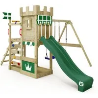Wickey Spielturm RoyalFlyer – Abenteuer-Spielgerät für Garten mit Rutsche und Schaukel, Spielhaus-Ritterburg mit 10 Jahren Garantie*