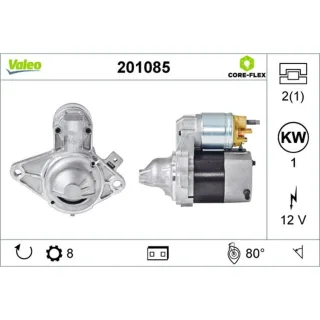 Valeo Starter 1,0 kW Citroen C1 Peugeot 107 Toyota Aygo 201085