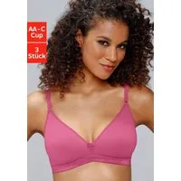 petite fleur by Lascana Bralette-BH (Packung, 3 Stück) ohne Bügel im Triangel-Form aus schöner Baumwolle, Basic Dessous