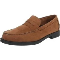 Coolwalk Herren Loafer Pennyloafer Slip-On elegant Freizeit Slipper (91917772) Blockabsatz Slipper in Camel