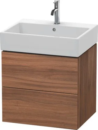 Duravit L-Cube Waschtischunterbau wandhängend Nussbaum Matt 584x459x544 mm - LC627507979 LC627507979